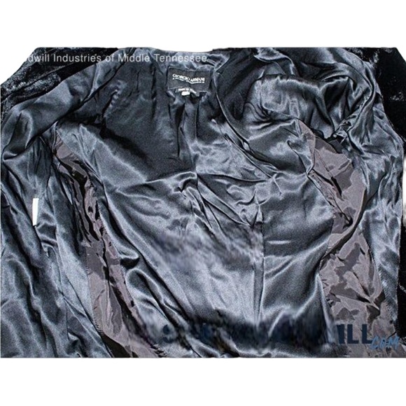 GIORGIO ARMANI Vintage Black Silk-Blend Dressy Blazer EU Size 44 US Size 10